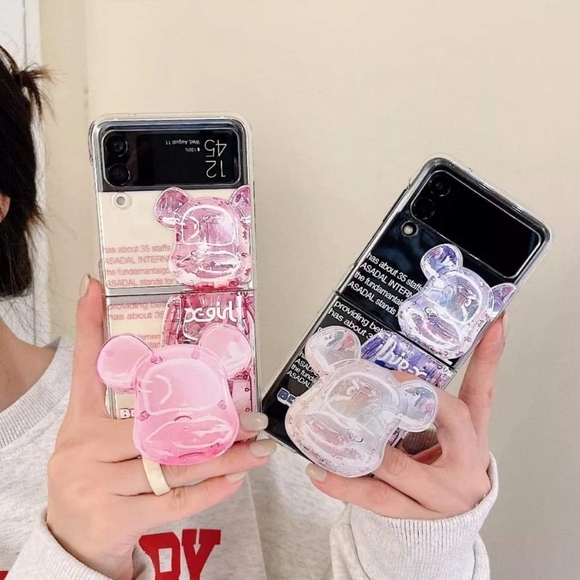 Samsung Galaxy Z Flip3 5G Clear case with Catoon Print F - Picture 8 of 10